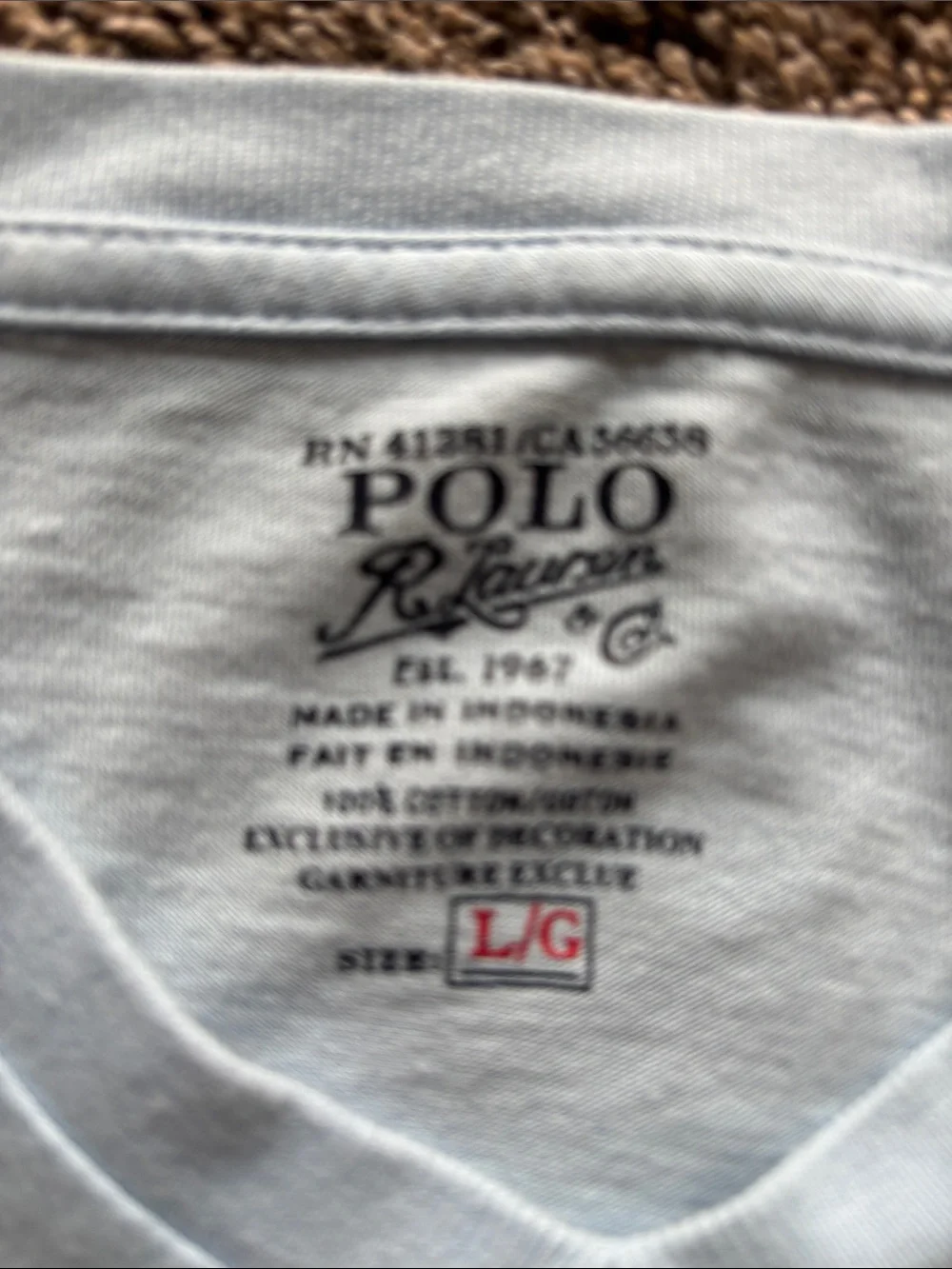Polo by Ralph Lauren Light Blue V-Neck Tee with Yellow Pony